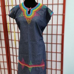 Denim mexican dress